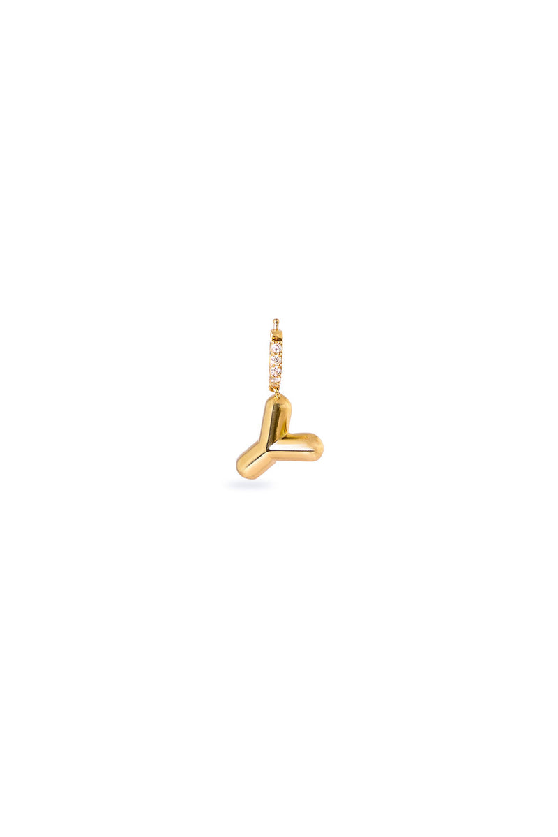 Mini Bubble Letter Charm (Gold)