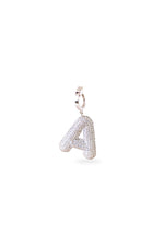 Large Bubble Letter Charm (Pavé Diamonds)