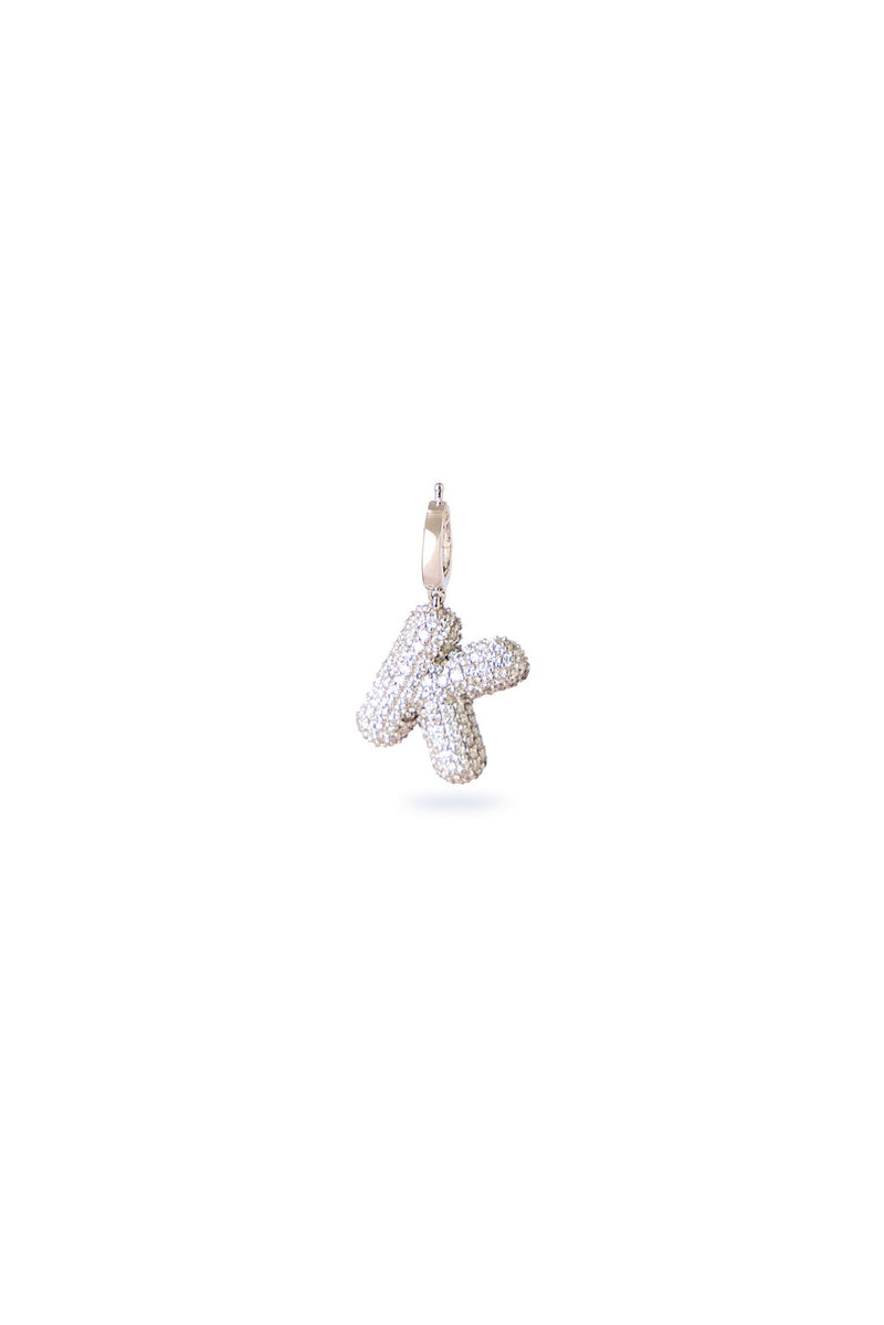 Mini Bubble Letter Charm (Pavé Diamonds)