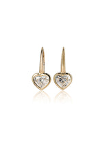 Floating Diamond Studs (Heart)