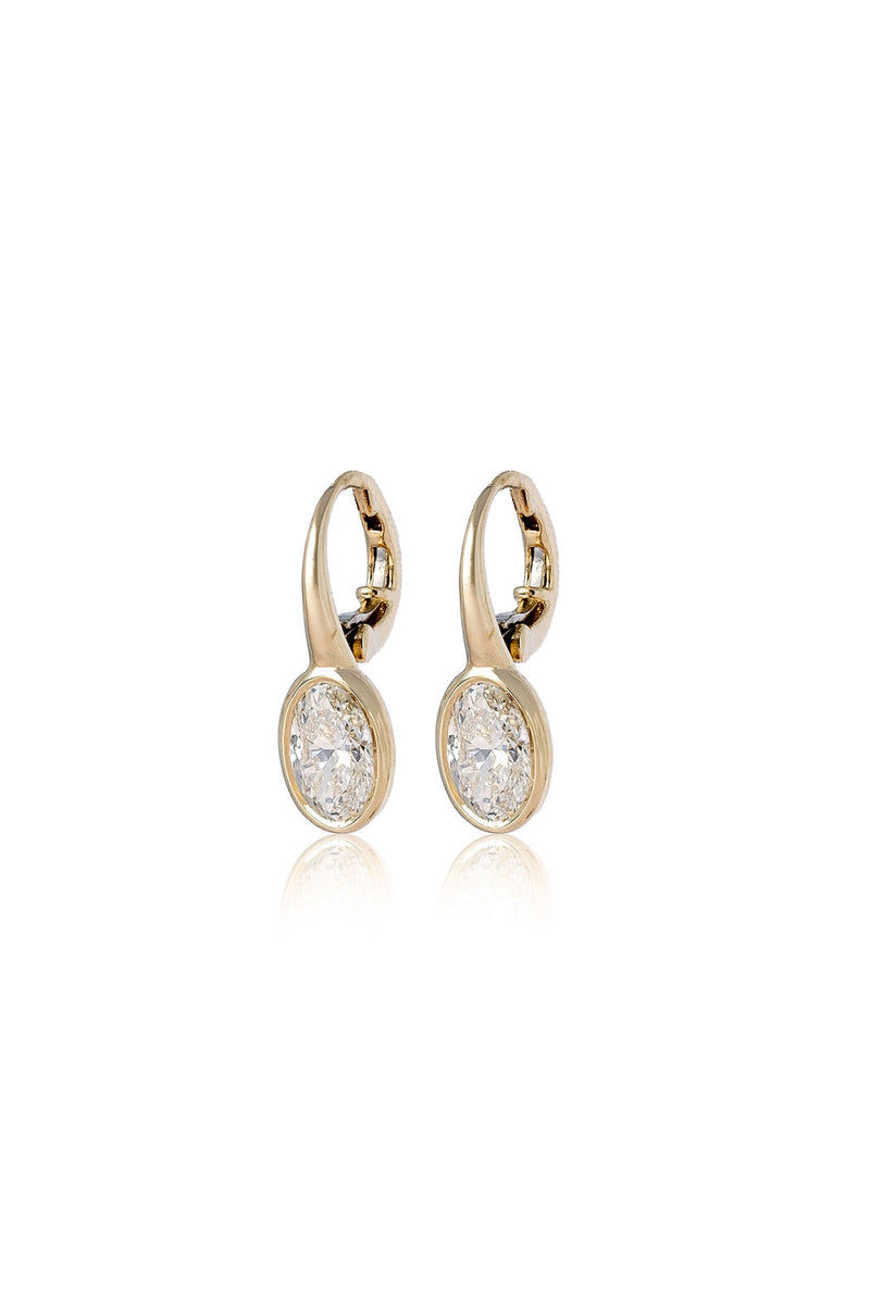 Floating Diamond Studs (Oval)