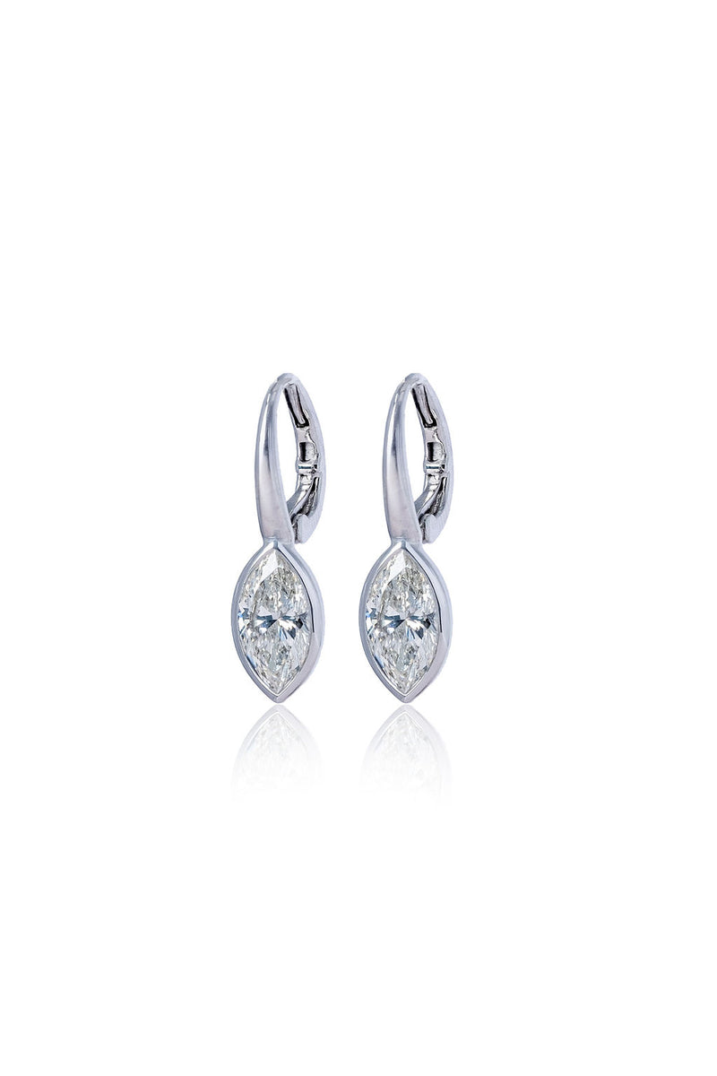 Floating Diamond Studs (Marquise)