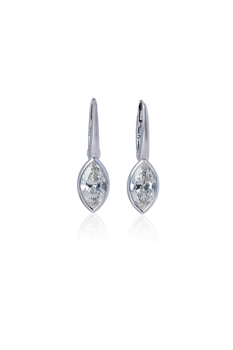 Floating Diamond Studs (Marquise)