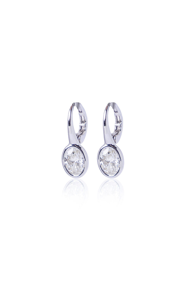 Floating Diamond Studs (Oval)