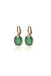 Floating Emerald Studs (Oval)