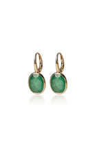 Floating Emerald Studs (Oval)
