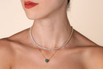 Emerald Rock Necklace (Heart-Shape)