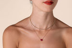 Ruby Rock Necklace (Octagon Shape)