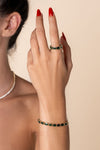 Bezel Set Emerald Tennis Bracelet (Emerald-Cut)
