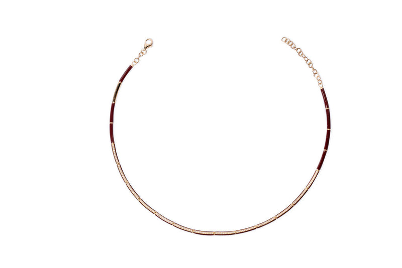The Enamoured Tennis Necklace (Brown)
