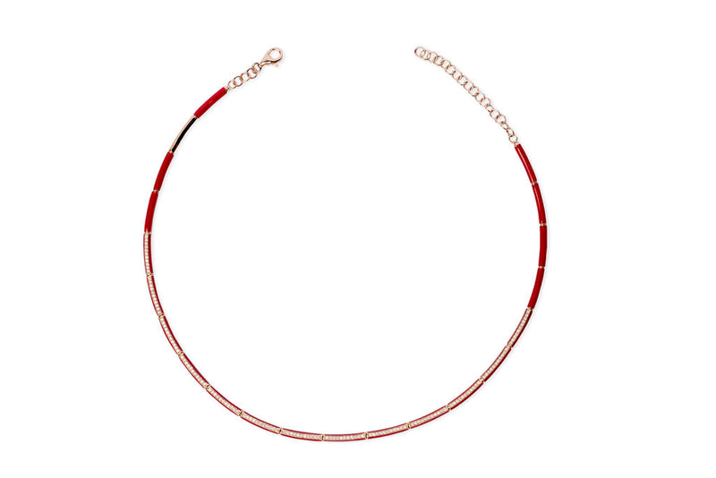 The Enamoured Tennis Necklace (Red)