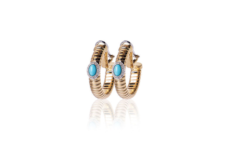 Napoli Slim Hoops (Turquoise)