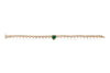 Diamond and Emerald Heart Tennis Bracelet (Bezel Set)