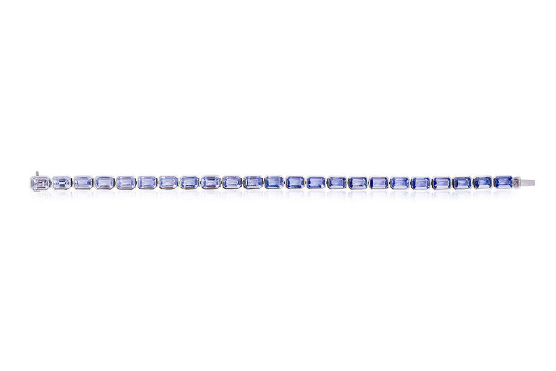 Ombre Sapphire Tennis Bracelet (Emerald-Cut)