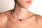 Diamond & Ruby Tennis Necklace