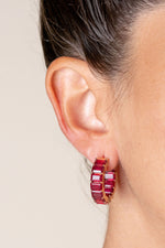 Ruby Hoops (Emerald-Cut)