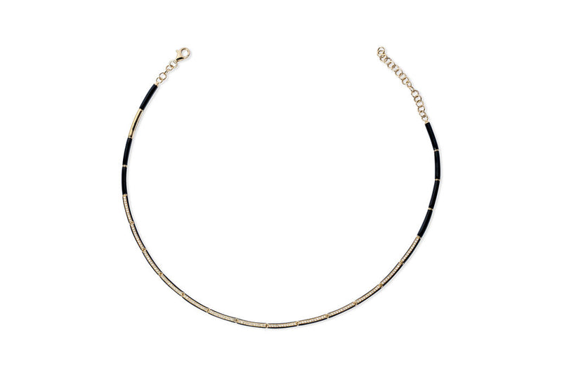 The Enamoured Tennis Necklace (Black)