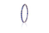 Bezel Set Blue Sapphire Bangle (Emerald-Cut)