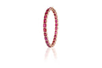 Bezel Set Ruby Bangle (Emerald-Cut)