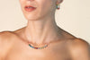 Bezel Set Rainbow Smile Necklace (Round-Cut)