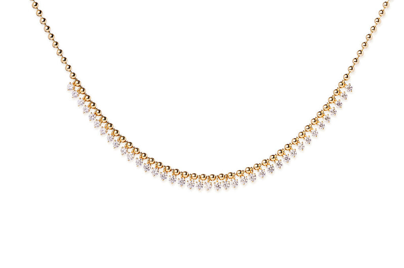 Floating Diamond Tennis Necklace