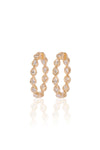 Pear Cut Diamond Hoops (Bezel Set)