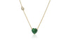 Emerald Rock Necklace (Heart-Shape)