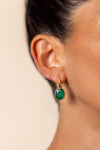 Floating Emerald Studs (Oval)