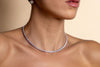 Round Diamond Tennis Necklace (Bezel-Set)