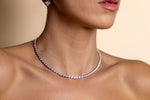 Round Diamond Tennis Necklace (Bezel-Set)
