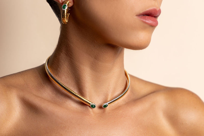 Napoli Slim Necklace (Emerald)