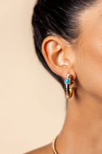 Napoli Slim Hoops (Turquoise)