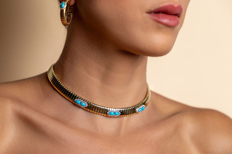Napoli Bold Choker (Turquoise)