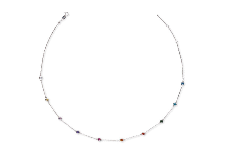Mini Rainbow Necklace (Round-Cut)