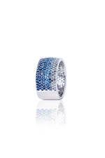 Sapphire & Diamond Ombre Ring