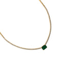 Diamond & Emerald Tennis Necklace