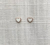 Small Enamel Heart Earrings