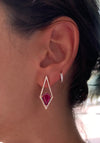 Ruby Kite Earrings (Diamond Framed)