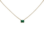 Mini Emerald Rock Necklace (Emerald-Cut)