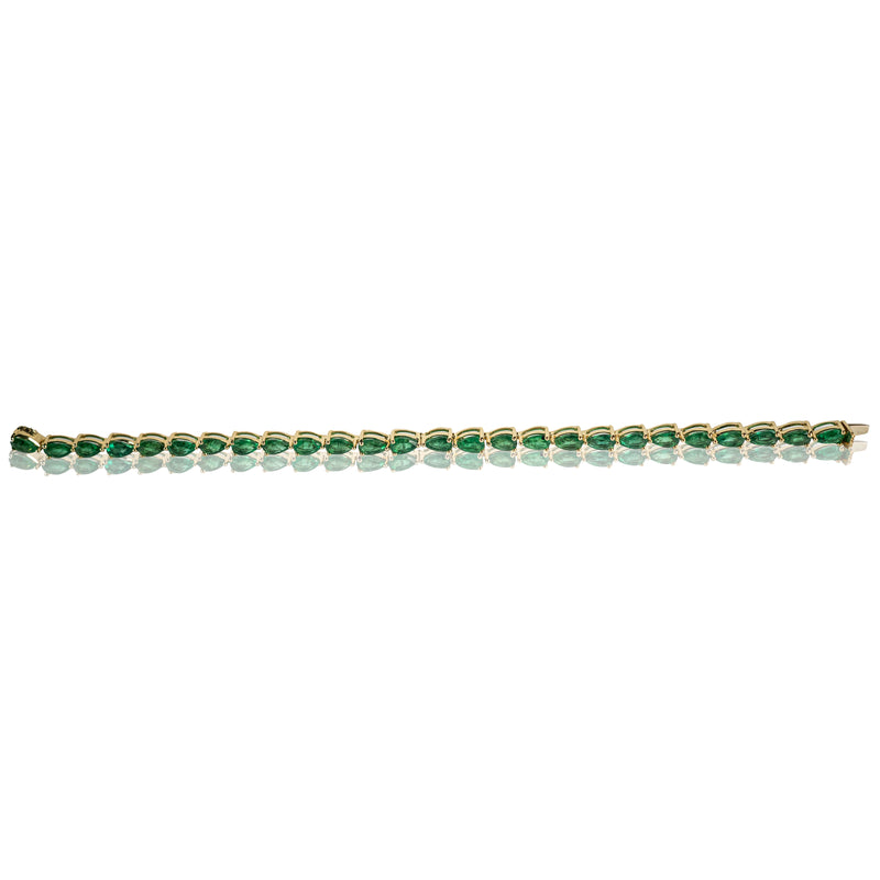Emerald Tennis Bracelet (Pear-Cut)