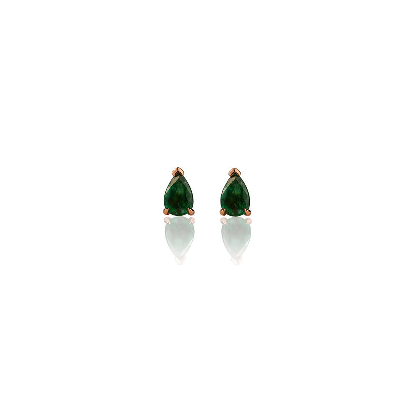Small Emerald Studs (Pear-Cut)