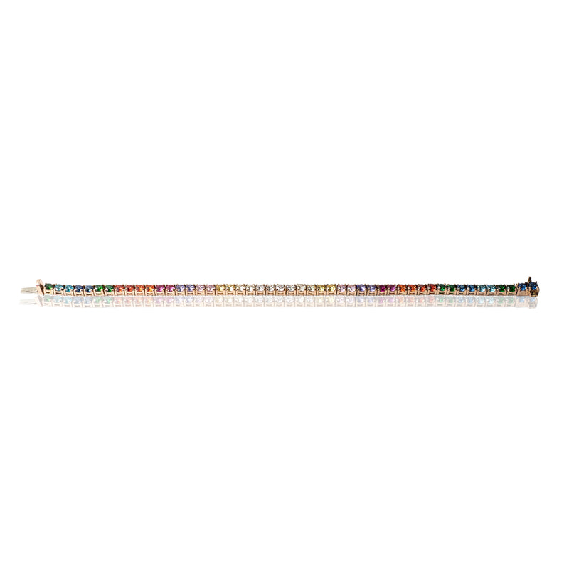 Rainbow Tennis Bracelet (Round-Cut)