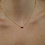 Mini Ruby Rock Necklace (Emerald-Cut)