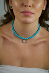 Opal & Turquoise Bead Necklace (Trillion-Cut)