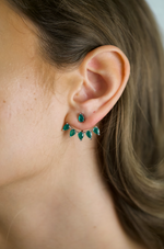 Emerald Ear Hangers (Pear-Cut)