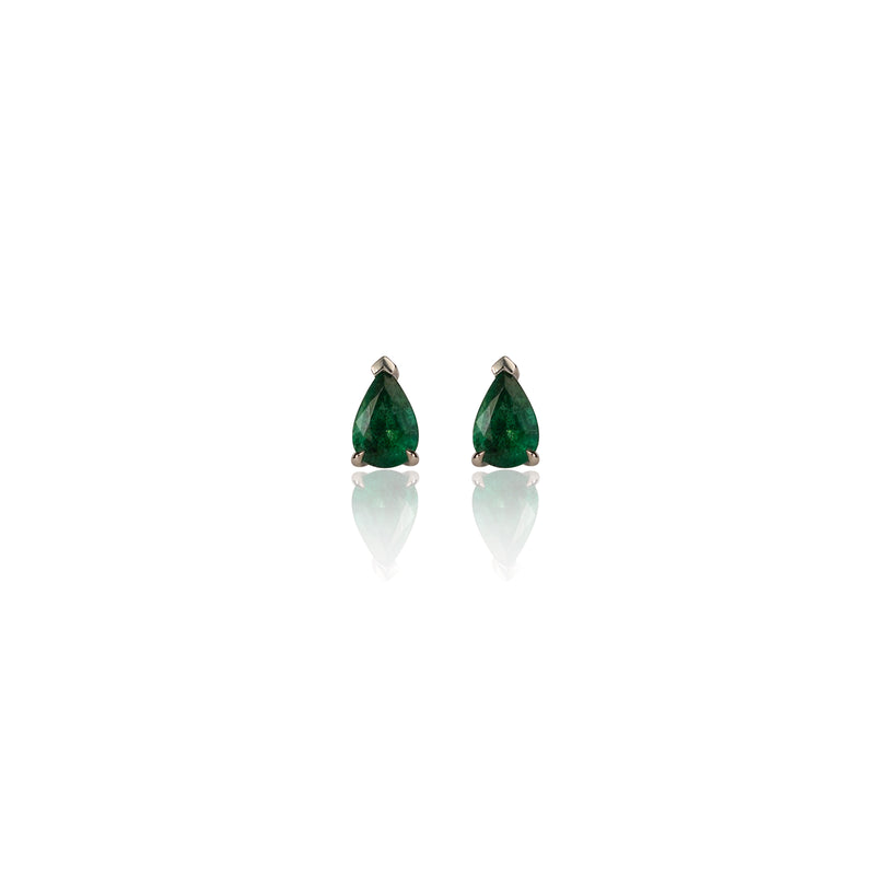 Small Emerald Studs (Pear-Cut)