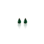 Mini Emerald Studs (Pear-Cut)