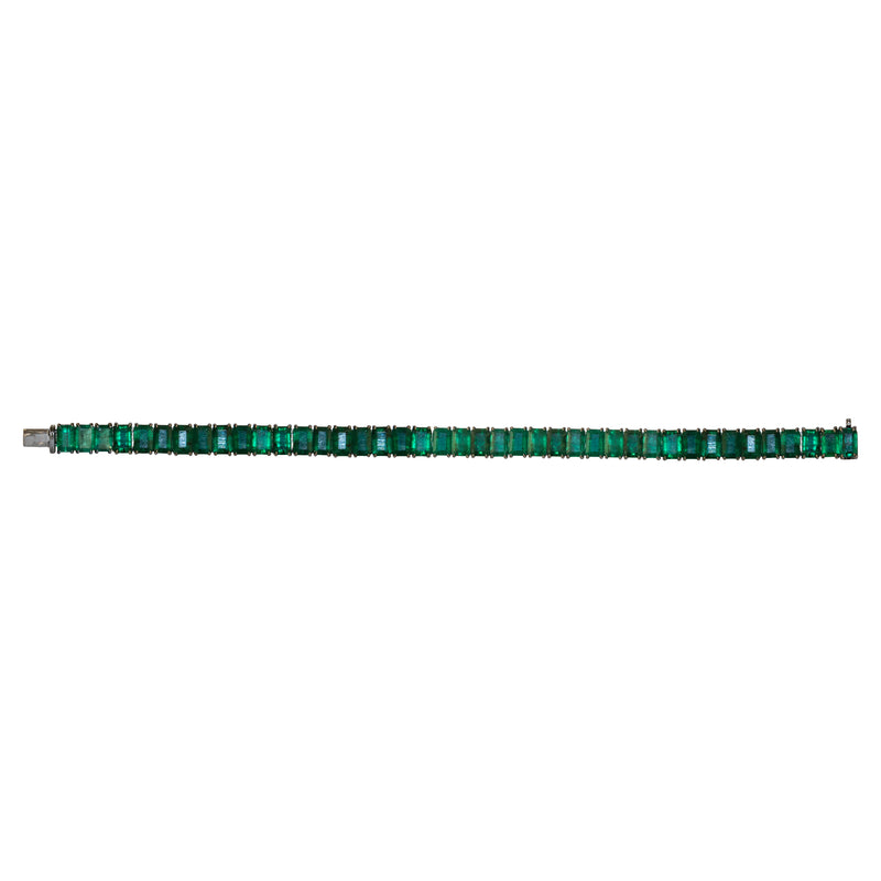 Mens Emerald Tennis Bracelet (Emerald-Cut)