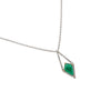 Emerald Kite Necklace (Diamond Framed)
