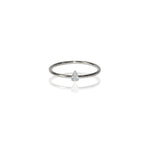 Stackable Diamond Dot Ring (Pear)